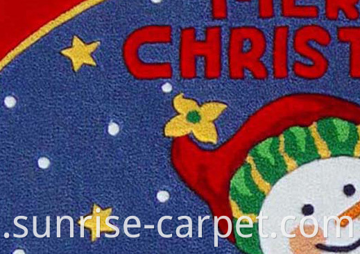 Acrylic Carved Rug with Chrismas design